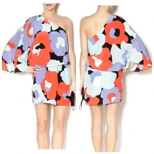 Anne Griffin Harper Dress Silk One Shoulder $272